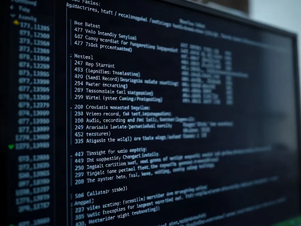 System terminal execution log output